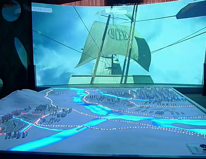 金輝地產弧幕數字沙盤