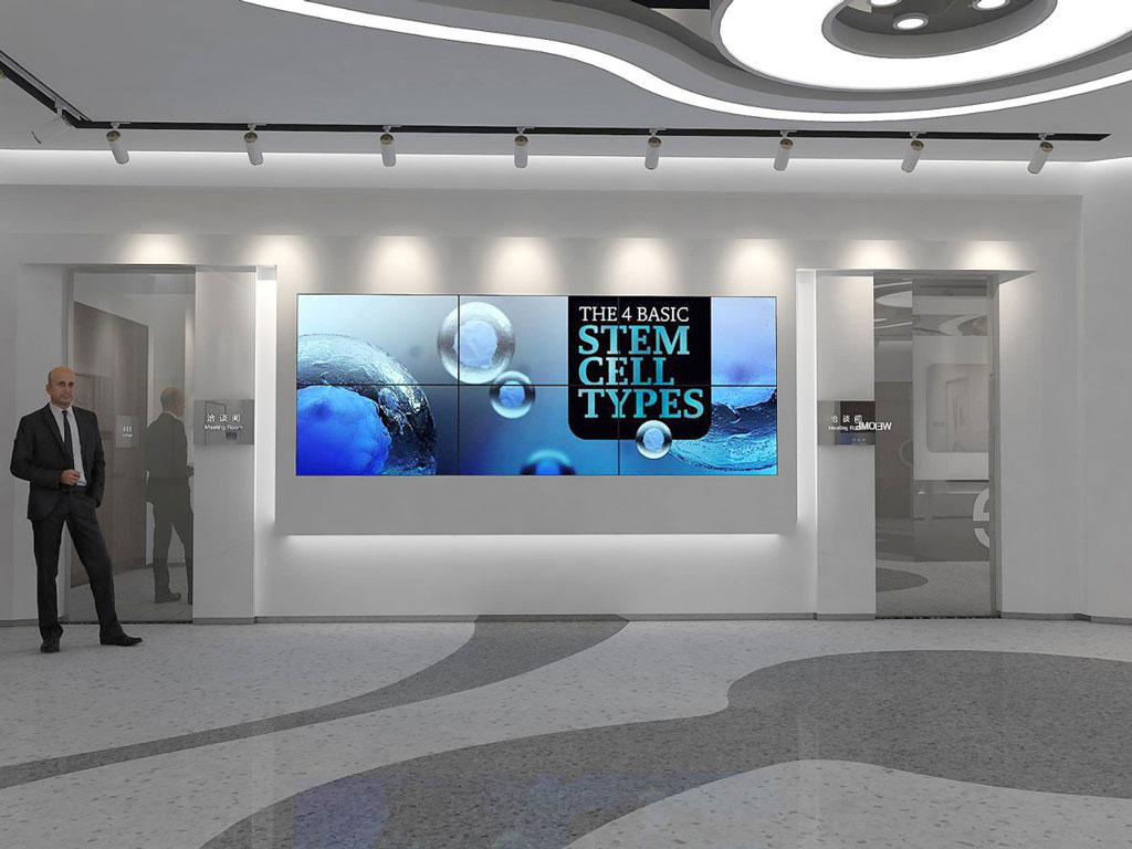 泓信生物企業(yè)數字展館設計效果圖-LED屏幕